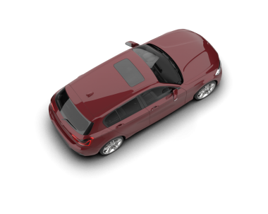 Modern araba beyaz arka planda izole edilmiş. 3d illüstrasyon.