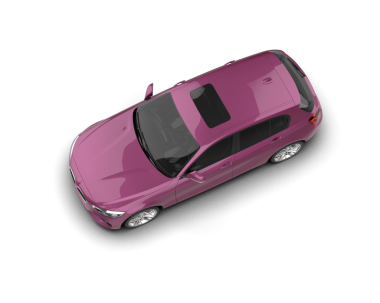 Beyaz arkaplandaki araba 3 boyutlu illüstrasyon