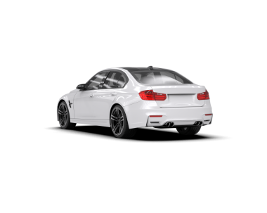 Beyaz arka planı olan gümüş rengi modern bir araba..