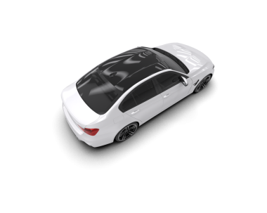 3 boyutlu modern arabayı beyaza boyamak