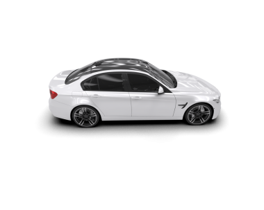 araba beyaz arkaplanda izole edildi