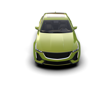 Beyaz arka planda 3 boyutlu modern yeşil araba.
