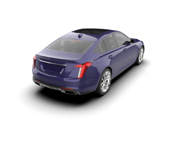 Arka manzaralı mavi lüks bir araba..