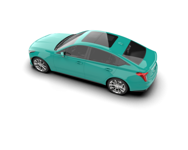 Beyaz arka planda izole edilmiş gerçekçi bir araba