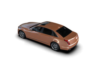 Beyaz stüdyo arka planında 3 boyutlu bir araba görüntüsü