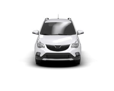 Beyaz arka planda boş ekranı olan modern araba.