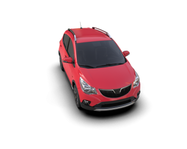 Kırmızı modern araba. Yan görünüş. 3d illüstrasyon