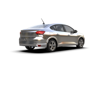 Beyaz arka planda modern küçük araba. 3d oluşturma