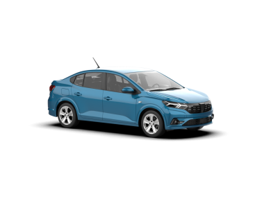 Beyaz arka planı olan mavi sedan.