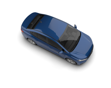 Siyah arka planda modern mavi araba. 3d oluşturma.