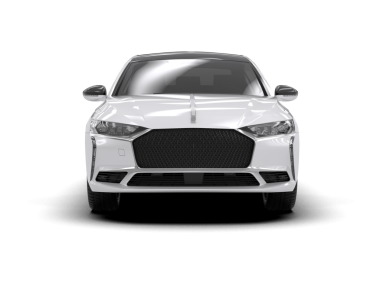 Modern araba arka planda izole edilmiş. 3D görüntüleme - illüstrasyon