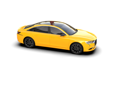 Beyaz arka planda gerçekçi bir araba. 3d illüstrasyon