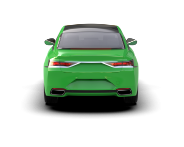 beyaz arkaplanda izole edilmiş gerçekçi araba