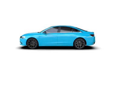 Gerçekçi mavi araba. 3d oluşturma.