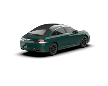 Beyaz stüdyo arka planında izole edilmiş markasız bir arabanın 3 boyutlu görüntüsü.