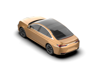 Stüdyo ortamında daha az genel bir konsept arabanın 3 boyutlu çizimi