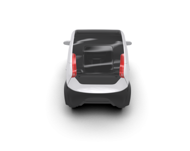 Beyaz arkaplanda izole edilmiş gerçekçi elektrikli araba, vektör illüstrasyonu