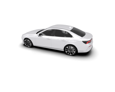 beyaz arkaplanda boş ekranı olan modern araba.