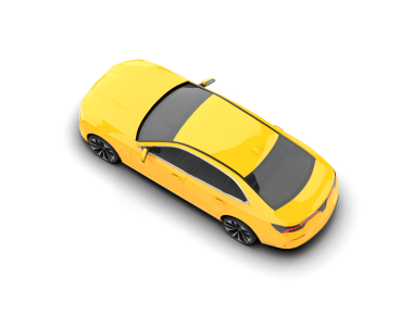 Modern sarı araba. 3d illüstrasyon