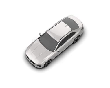 araba beyaz arkaplanda izole edildi