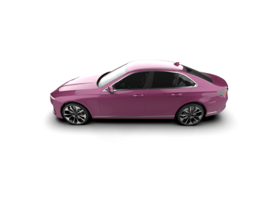 Pembe araba beyazda izole edildi