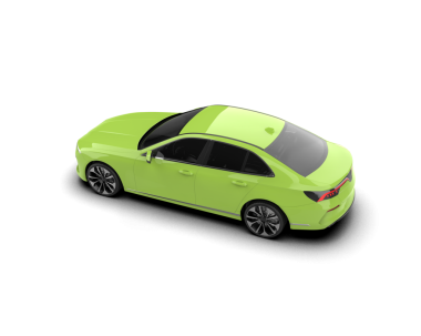 Araba beyaz arka planda izole edilmiş. 3D görüntüleme - illüstrasyon