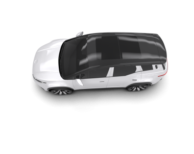 modern araba beyaz arka planda izole edildi. 3 boyutlu çizim - illüstrasyon