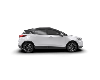 Arka planda izole edilmiş gerçekçi bir SUV aracı. 3D görüntüleme - illüstrasyon