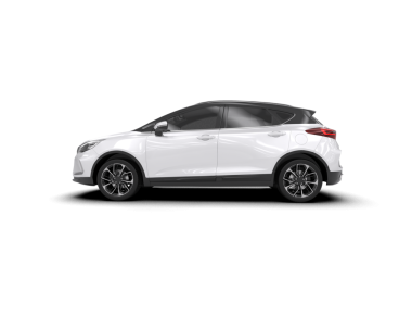 Modern araba arka planda izole edilmiş. 3D görüntüleme - illüstrasyon