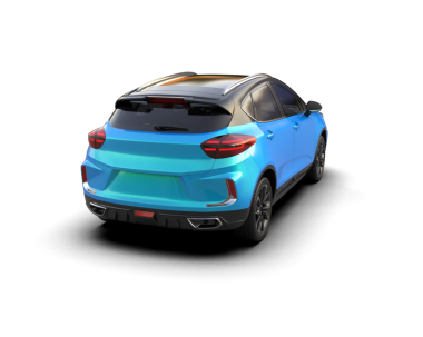 Araba siyah arka planda 3D. 3d illüstrasyon