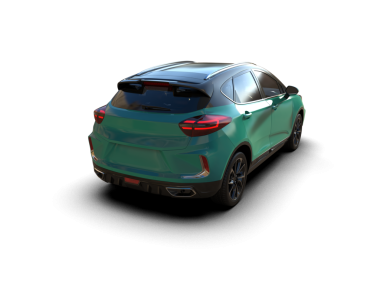 araba beyaz arkaplanda izole edildi