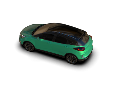 Siyah arka planda modern bir araba. 3d oluşturma