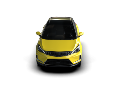 Siyah arka planda modern bir araba. 3d oluşturma