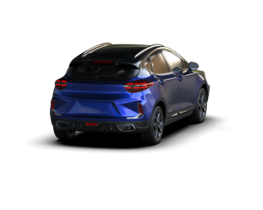 araba beyaz arkaplanda izole edildi