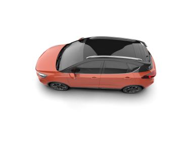 Beyaz arka planda modern bir araba. 3d oluşturma