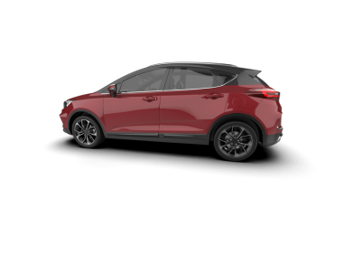 Arka planda izole edilmiş gerçekçi bir SUV aracı. 3D görüntüleme - illüstrasyon