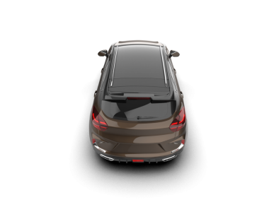 Beyaz arka planda 3 boyutlu araç izole edilmiş.