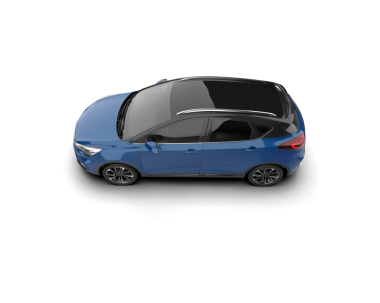 modern mavi araba beyaz arkaplanda izole edildi