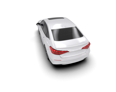 Beyaz arkaplanda 3 boyutlu araç izole edildi.