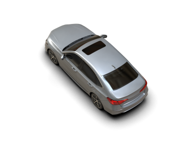 Beyaz bir arka plan üzerinde izole lüks araba.