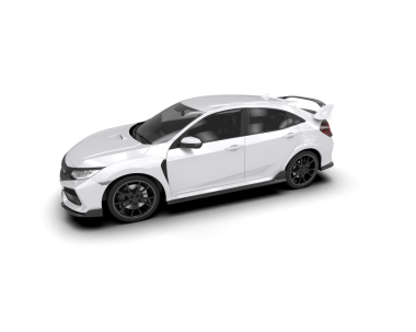 Beyaz arka planda beyaz lüks araba