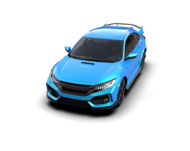 Arka planda bir araba. 3d illüstrasyon