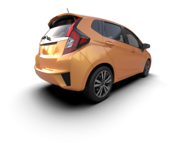 Beyaz arka planda modern bir araba. 3d oluşturma