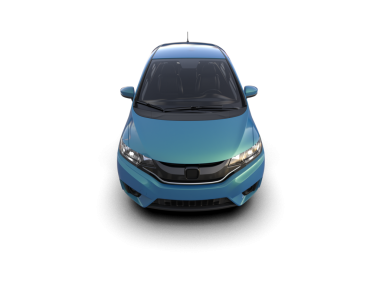 Gri arka planda boş ekranlı mavi bir araba. 3 Boyutlu Hazırlama.