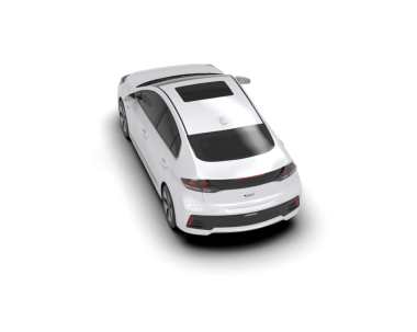 Beyaz arka planda beyaz araba 3 boyutlu görüntüleme