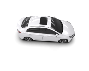 Modern araba beyaz arka planda izole edildi. 3 d illüstrasyon - illüstrasyon