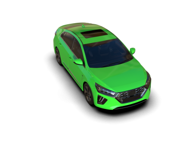 Araba siyah arka planda izole edilmiş. 3d oluşturma