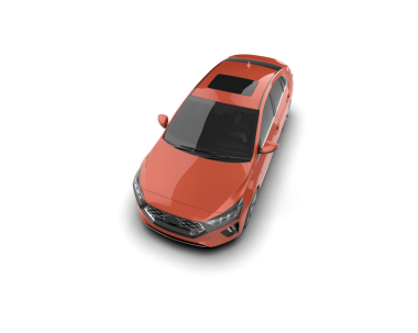 İzole edilmiş beyaz arkaplandaki araba 3 boyutlu görüntüleme