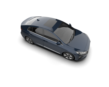 Modern araba arka planda izole edilmiş. 3D görüntüleme - illüstrasyon