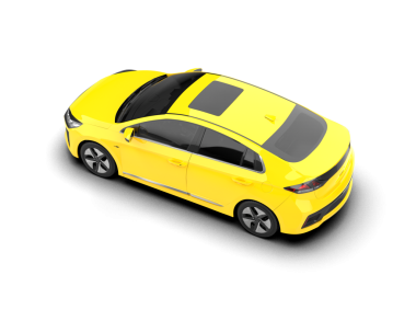 Gerçekçi sarı araba. vektör illüstrasyonu